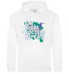 Жіноча толстовка (худі) Eat sleep soccer repeat Білий фото