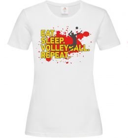 Жіноча футболка Eat sleep volleyball repeat Жіноча футболка Eat sleep volleyball repeat