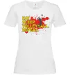 Жіноча футболка Eat sleep volleyball repeat Білий Жіноча футболка Eat sleep volleyball repeat Білий фото