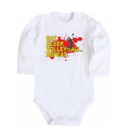 Дитячий бодік Eat sleep volleyball repeat