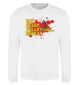 Світшот Eat sleep volleyball repeat Білий фото