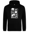 Жіноча толстовка (худі) Eat sleep boxing repeat Чорний фото