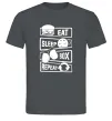 Мужская футболка Eat sleep boxing repeat Графит Мужская футболка Eat sleep boxing repeat Графит фото