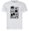 Мужская футболка Eat sleep boxing repeat Белый Мужская футболка Eat sleep boxing repeat Белый фото