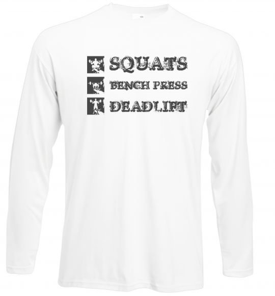 Реглан Squats bench press deadlift Белый фото