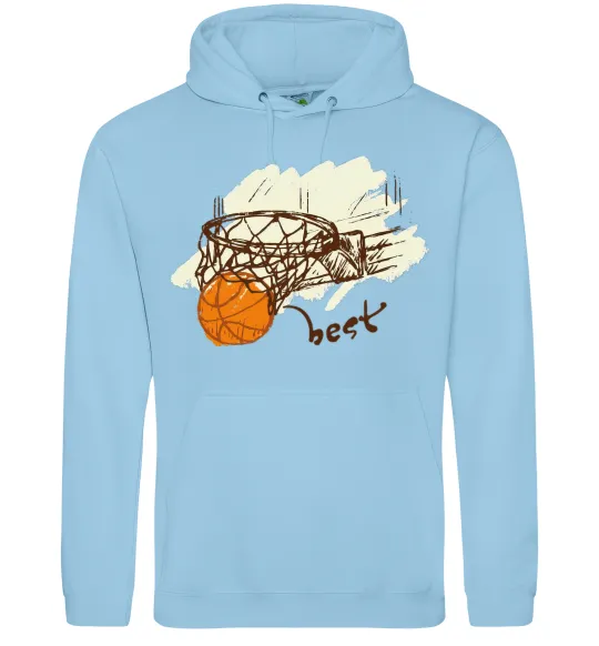 Чоловіча толстовка (худі) Basketball best Блакитний фото