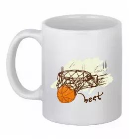 Чашка керамическая Basketball dad Белый фото