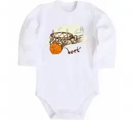 Детский боди Basketball love Белый фото