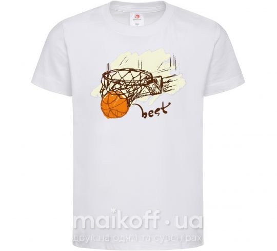 Дитяча футболка Basketball best Білий фото