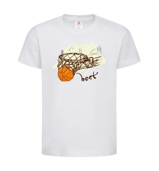 Дитяча футболка Basketball best Білий фото
