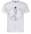 Чоловіча футболка Сова геометрия Білий фото