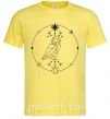 Чоловіча футболка Сова геометрия Лимонний фото