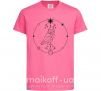 Дитяча футболка Сова геометрия Яскраво-рожевий фото