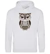 Мужская толстовка (худи) Сова бохо Серый меланж Мужская толстовка (худи) Сова бохо Серый меланж фото