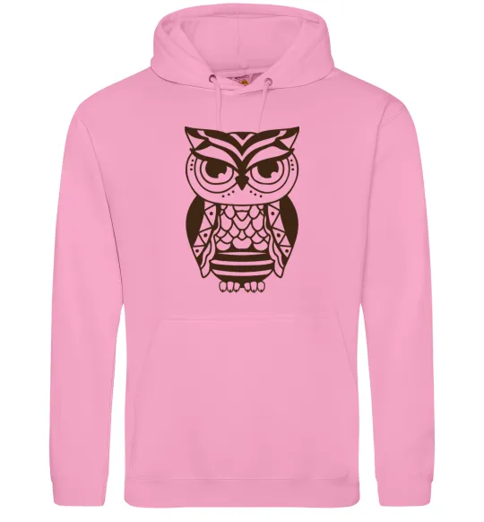 Жіноча толстовка (худі) Сова бохо Рожевий фото