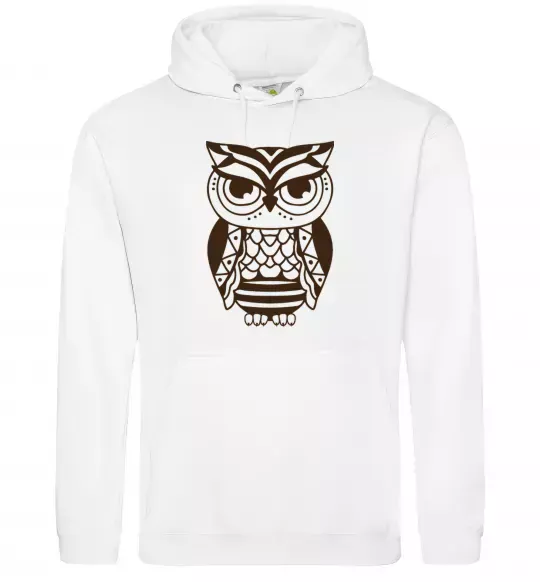 Жіноча толстовка (худі) Сова бохо Білий фото