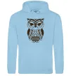 Жіноча толстовка (худі) Сова бохо Блакитний фото
