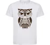 Детская футболка Сова бохо Белый фото