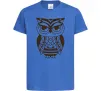 Детская футболка Сова бохо Ярко-синий фото