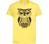 Детская футболка Сова бохо Лимонный фото