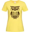 Жіноча футболка Сова бохо Лимонний фото