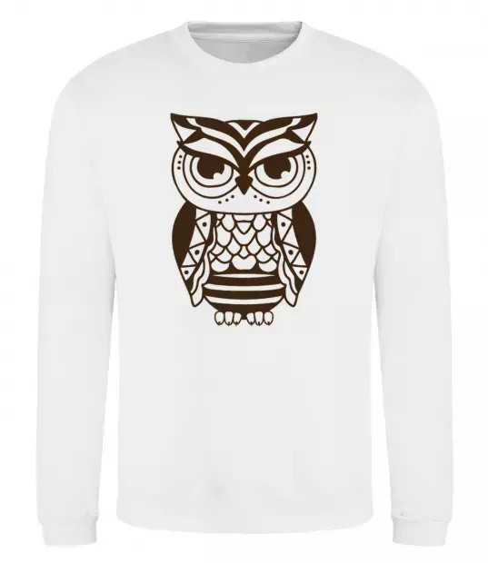 Свитшот Сова бохо Белый фото
