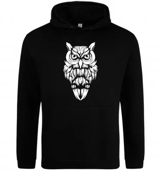 Женская толстовка (худи) Сова зла Черный фото