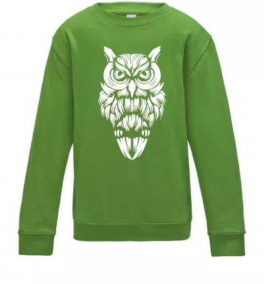 Дитячий світшот Сова зла Лаймовий фото