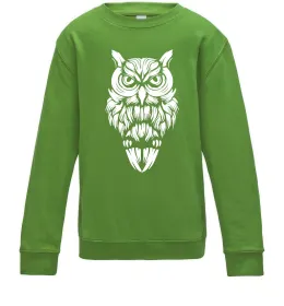 Детский Свитшот Сова зла Лаймовый фото