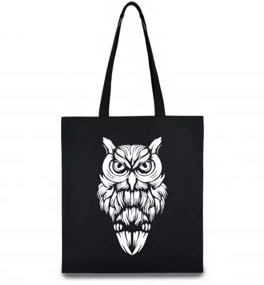 Эко-сумка Сова зла Черный фото