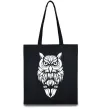 Эко-сумка Сова зла Черный фото
