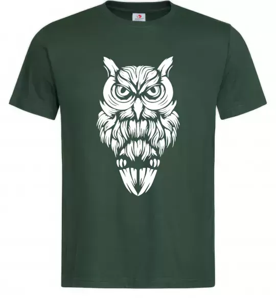 Мужская футболка Сова зла Темно-зеленый фото