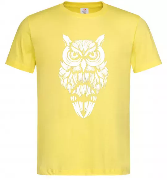 Мужская футболка Сова зла Лимонный фото
