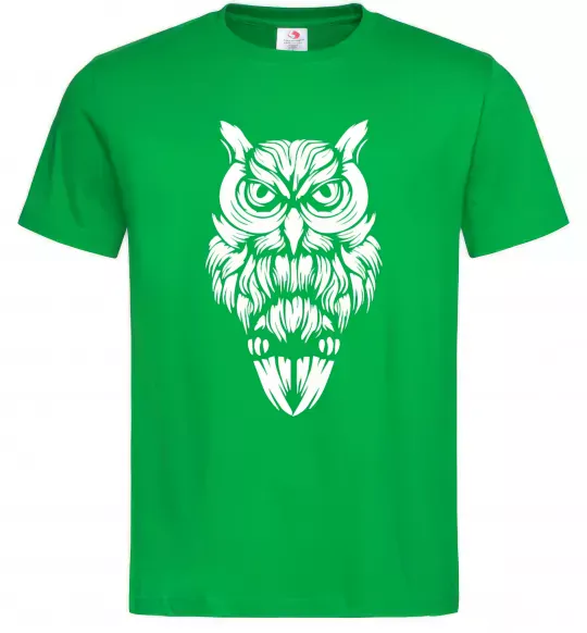 Мужская футболка Сова зла Зеленый фото