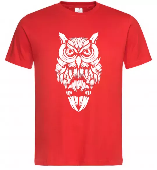 Мужская футболка Сова зла Красный фото