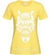 Женская футболка Сова злая Лимонный фото