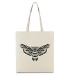 Еко-сумка Сова летить Бежевий Еко-сумка Сова летить Бежевий фото