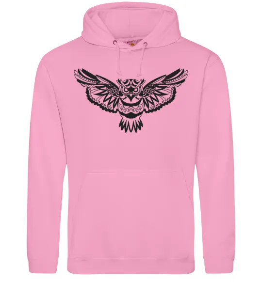 Женская толстовка (худи) Сова летить Розовый фото