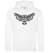 Жіноча толстовка (худі) Сова летить Білий фото