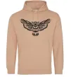 Жіноча толстовка (худі) Сова летить Пісочний фото