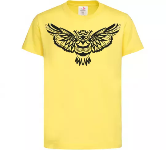 Детская футболка Сова летить Лимонный фото