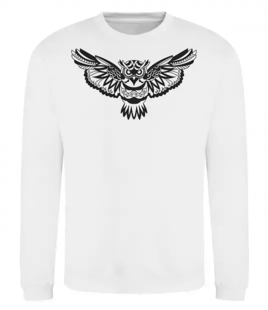 Світшот Сова летить Білий фото