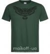 Чоловіча футболка Сова летит Темно-зелений фото
