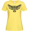 Женская футболка Сова летить Лимонный фото