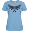 Женская футболка Сова летить Голубой фото