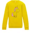 Детский Свитшот Єдиноріг в повний зріст Солнечно желтый фото
