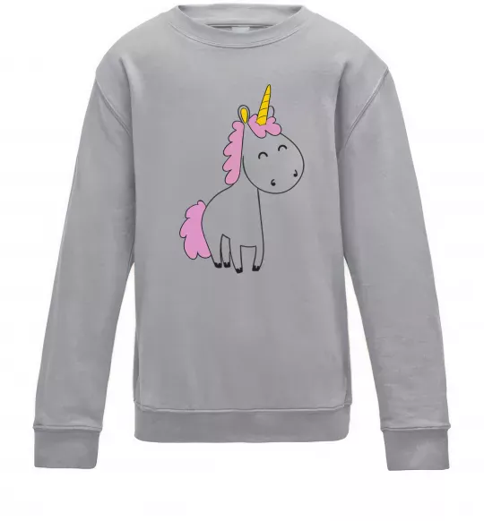 Детский Свитшот Єдиноріг в повний зріст Серый меланж фото