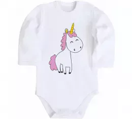 Детский боди Одноріг з зіркою Белый фото