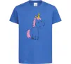 Дитяча футболка Єдиноріг в повний зріст Яскраво-синій фото