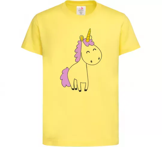 Дитяча футболка Єдиноріг в повний зріст Лимонний фото
